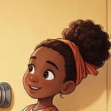 Elena in her orange overalls
